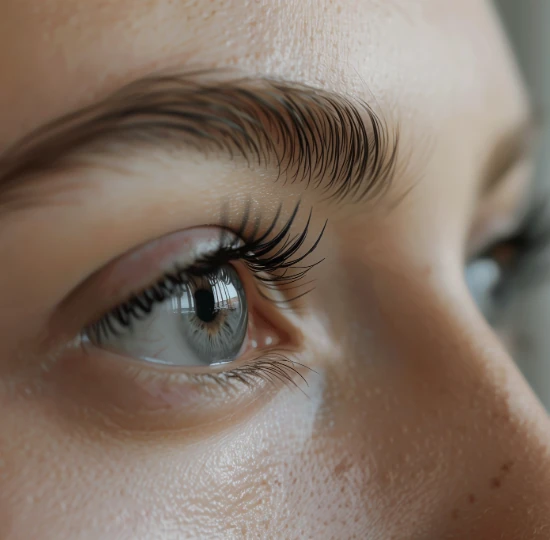 close up of woman eye after Blepharoplasty