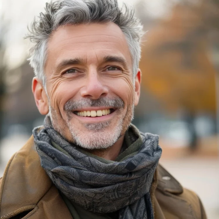 happy healthy man smiling